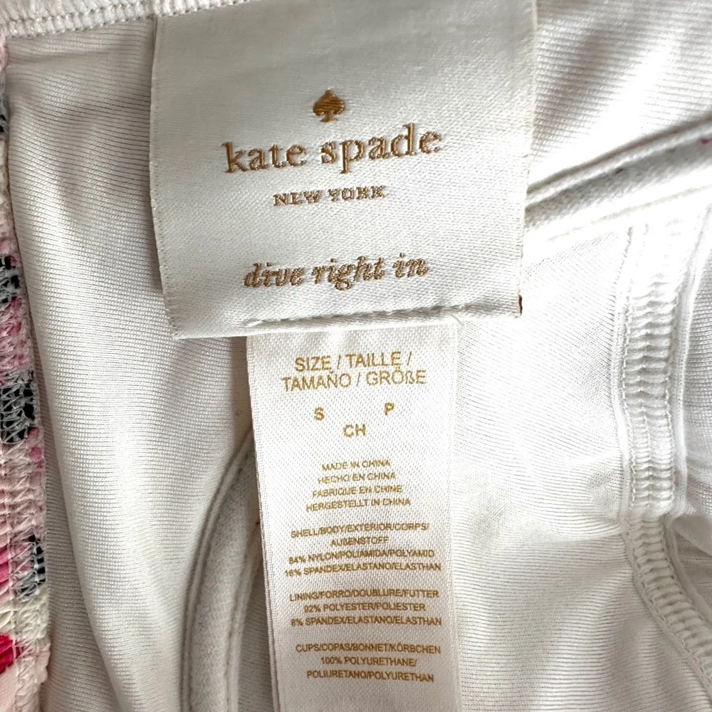 Kate Spade Swimsuit Top New York Bay of Roses Bikini Top Corset Style Bow
